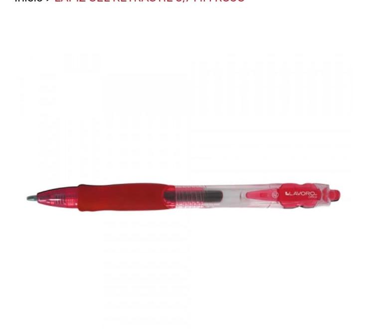 lapiz gel retractil rojo