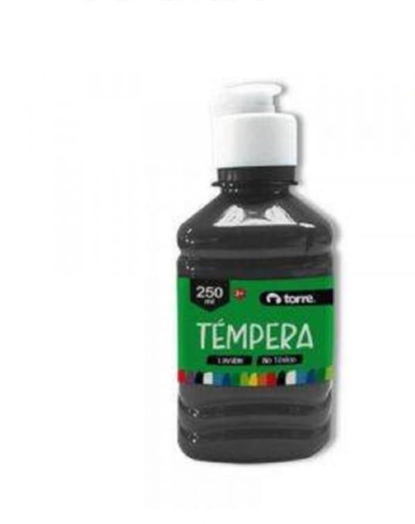 tempera negro 250 ml