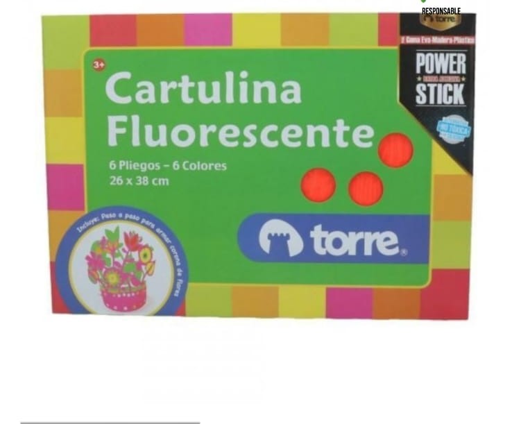 carpeta cartulina fluorescente