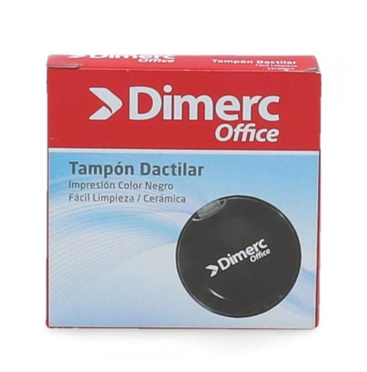 tampon circular huella digital negro dimerc