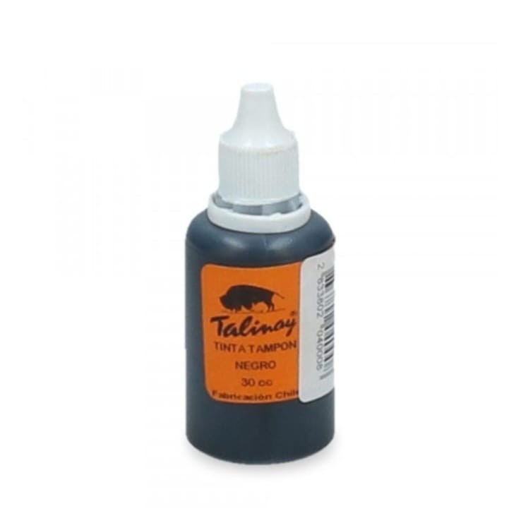 tinta para tampon negra al agua 30cc
