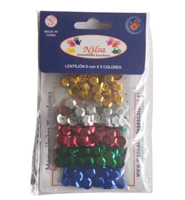 lentejon 5 colores nilsa