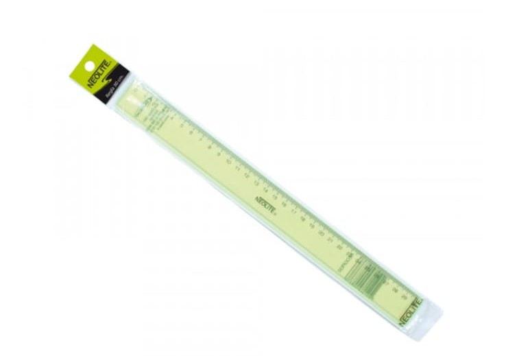 regla biselada 30 cm